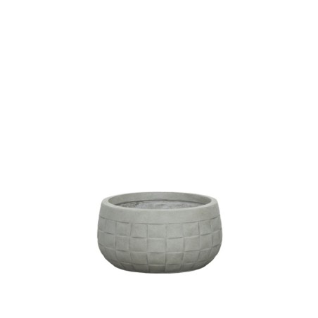 ΚΑΣΠΩ FIBERCLAY ΓΚΡΙ/ΛΑΔΙ ΣΤΡΟΓΓΥΛΟ ΜΟΤΙΒΟ ΠΛΕΓΜΑ ΚΟΝΤΟ MEDIUM - Φ32x16.5cm