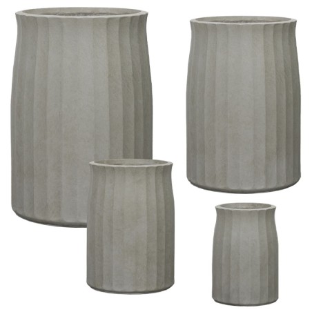 ΚΑΣΠΩ FIBERCLAY ΣΕΤ4 ΓΚΡΙ/ΛΑΔΙ ΣΤΡΟΓΓΥΛΟ ΚΑΘΕΤΕΣ ΠΤΥΧΕΣ - S:Φ25x36, M:Φ33x46, L:Φ43x62, XL:Φ53x76cm 12/ΠΑΛ