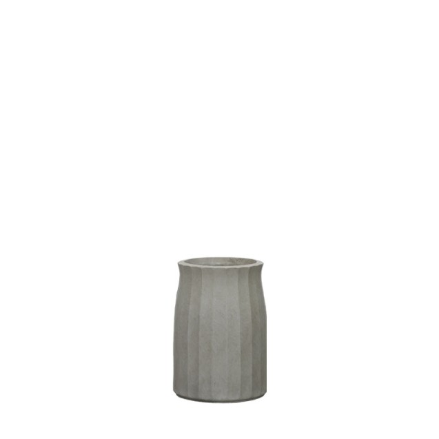ΚΑΣΠΩ FIBERCLAY ΓΚΡΙ/ΛΑΔΙ ΣΤΡΟΓΓΥΛΟ ΚΑΘΕΤΕΣ ΠΤΥΧΕΣ SMALL - Φ25x36cm
