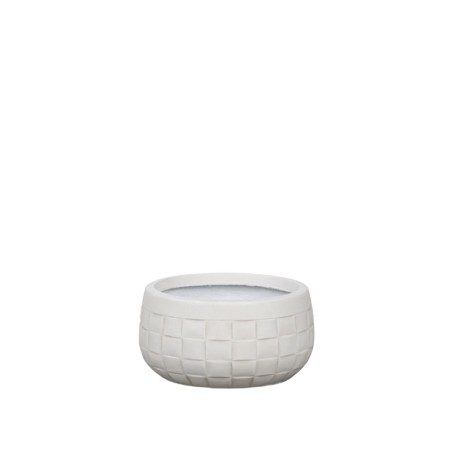 ΚΑΣΠΩ FIBERCLAY ΕΚΡΟΥ ΣΤΡΟΓΓΥΛΟ ΜΟΤΙΒΟ ΠΛΕΓΜΑ ΚΟΝΤΟ MEDIUM - Φ32x16.5cm
