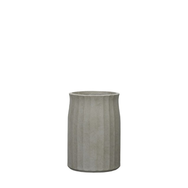 ΚΑΣΠΩ FIBERCLAY ΓΚΡΙ/ΛΑΔΙ ΣΤΡΟΓΓΥΛΟ ΚΑΘΕΤΕΣ ΠΤΥΧΕΣ MEDIUM - Φ33x46cm