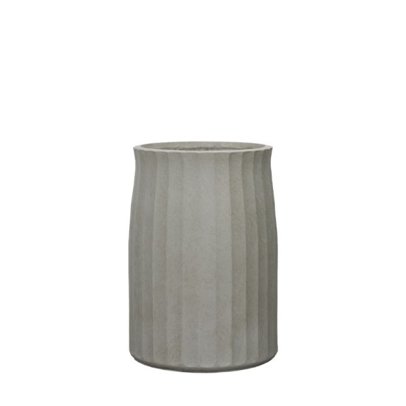 ΚΑΣΠΩ FIBERCLAY ΓΚΡΙ/ΛΑΔΙ ΣΤΡΟΓΓΥΛΟ ΚΑΘΕΤΕΣ ΠΤΥΧΕΣ LARGE - Φ43x62cm