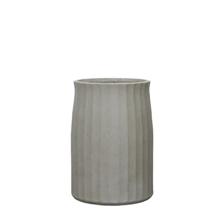 ΚΑΣΠΩ FIBERCLAY ΓΚΡΙ/ΛΑΔΙ ΣΤΡΟΓΓΥΛΟ ΚΑΘΕΤΕΣ ΠΤΥΧΕΣ LARGE - Φ43x62cm