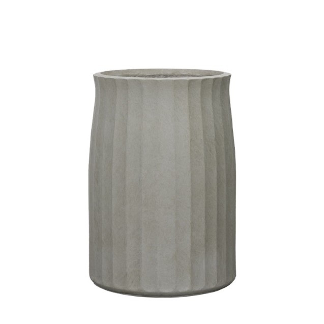 ΚΑΣΠΩ FIBERCLAY ΓΚΡΙ/ΛΑΔΙ ΣΤΡΟΓΓΥΛΟ ΚΑΘΕΤΕΣ ΠΤΥΧΕΣ XLARGE - Φ53x76cm
