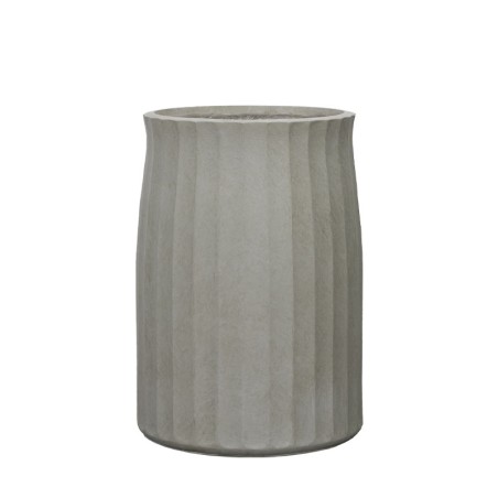 ΚΑΣΠΩ FIBERCLAY ΓΚΡΙ/ΛΑΔΙ ΣΤΡΟΓΓΥΛΟ ΚΑΘΕΤΕΣ ΠΤΥΧΕΣ XLARGE - Φ53x76cm