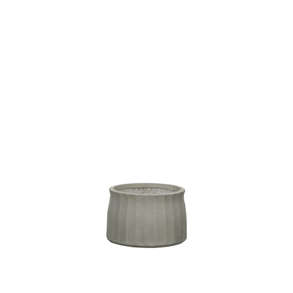 ΚΑΣΠΩ FIBERCLAY ΓΚΡΙ/ΛΑΔΙ ΣΤΡΟΓΓΥΛΟ ΚΑΘΕΤΕΣ ΠΤΥΧΕΣ KONTO MEDIUM - Φ33x22cm