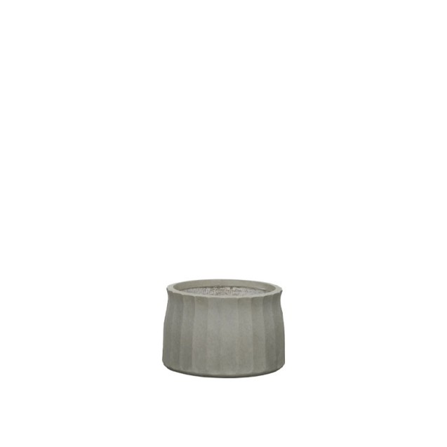 ΚΑΣΠΩ FIBERCLAY ΓΚΡΙ/ΛΑΔΙ ΣΤΡΟΓΓΥΛΟ ΚΑΘΕΤΕΣ ΠΤΥΧΕΣ KONTO MEDIUM - Φ33x22cm