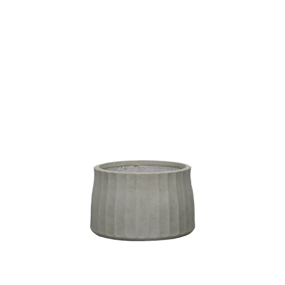 ΚΑΣΠΩ FIBERCLAY ΓΚΡΙ/ΛΑΔΙ ΣΤΡΟΓΓΥΛΟ ΚΑΘΕΤΕΣ ΠΤΥΧΕΣ KONTO LARGE - Φ43x28cm