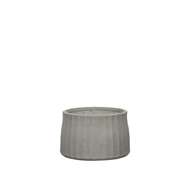 ΚΑΣΠΩ FIBERCLAY ΓΚΡΙ/ΛΑΔΙ ΣΤΡΟΓΓΥΛΟ ΚΑΘΕΤΕΣ ΠΤΥΧΕΣ KONTO LARGE - Φ43x28cm
