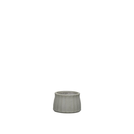 ΚΑΣΠΩ FIBERCLAY ΓΚΡΙ/ΛΑΔΙ ΣΤΡΟΓΓΥΛΟ ΚΑΘΕΤΕΣ ΠΤΥΧΕΣ KONTO SMALL - Φ25x17cm