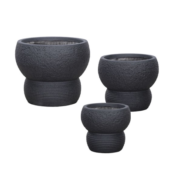 ΚΑΣΠΩ FIBERCLAY ΣΕΤ3 ΜΑΥΡΟ ΓΡΑΝΙΤΗΣ ΔΙΠΛΗ ΜΠΑΛΑ - S:Φ23x23.5, M:Φ34x29.5, L:Φ44x37cm 36/ΠΑΛ