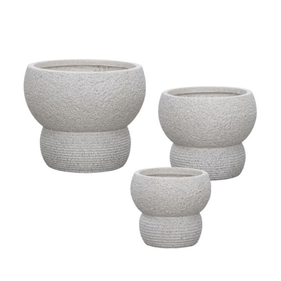ΚΑΣΠΩ FIBERCLAY ΣΕΤ3 ΕΚΡΟΥ ΓΡΑΝΙΤΗΣ ΔΙΠΛΗ ΜΠΑΛΑ - S:Φ23x23.5, M:Φ34x29.5, L:Φ44x37cm 36/ΠΑΛ