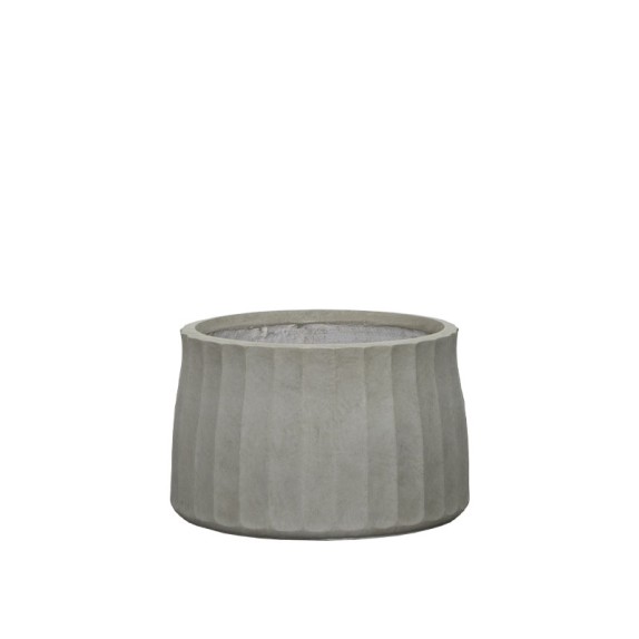 ΚΑΣΠΩ FIBERCLAY ΓΚΡΙ/ΛΑΔΙ ΣΤΡΟΓΓΥΛΟ ΚΑΘΕΤΕΣ ΠΤΥΧΕΣ KONTO XLARGE - Φ53x35cm