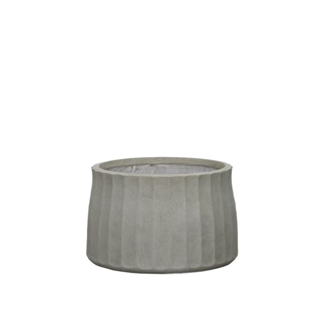 ΚΑΣΠΩ FIBERCLAY ΓΚΡΙ/ΛΑΔΙ ΣΤΡΟΓΓΥΛΟ ΚΑΘΕΤΕΣ ΠΤΥΧΕΣ KONTO XLARGE - Φ53x35cm