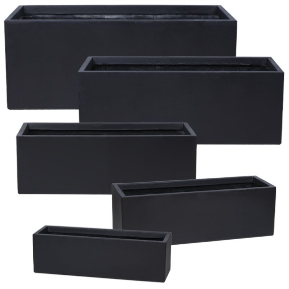 ΖΑΡΝΤΙΝΙΕΡΑ FIBERCLAY ΣΕΤ5 ΑΝΘΡΑΚΙ ΟΡΘΟΓΩΝΙΟ - S60x19x19,M 70x25x23,L 80x30x28,XL 90x36x33, 2XL100x43x40cm 15/ΠΑΛ