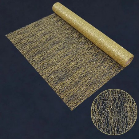 ΧΡΙΣΤΟΥΓ. ΥΦΑΣΜΑ ΧΡΥΣΟ GLITTER ΡΟΛΟ 48cm.x5yd 60/ΚΙΒ