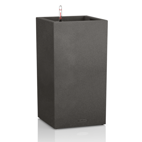 Γλάστρα LECHUZA - CANTO STONE HIGH 30 με Αυτόματο Πότισμα GRAPHITE BLACK