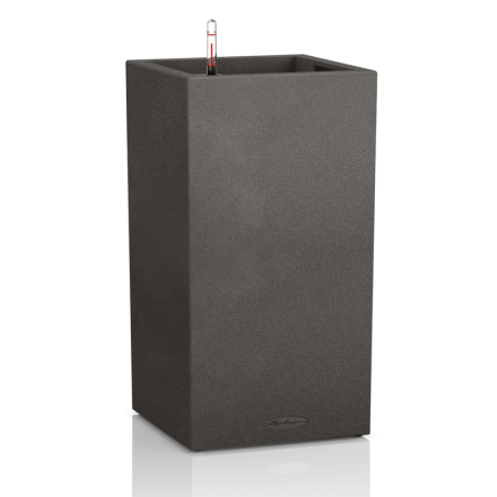 Γλάστρα LECHUZA - CANTO STONE HIGH 30 με Αυτόματο Πότισμα GRAPHITE BLACK