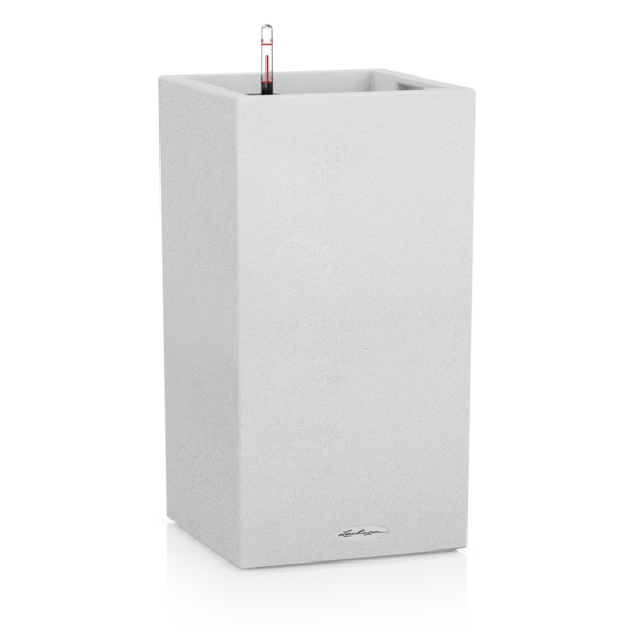 Γλάστρα LECHUZA - CANTO STONE HIGH 30 με Αυτόματο Πότισμα QUARTZ WHITE