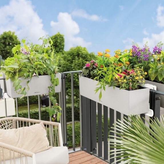 LECHUZA BALCONERA Stone 80 | Ζαρντινιέρα Αυτοποτισμού
