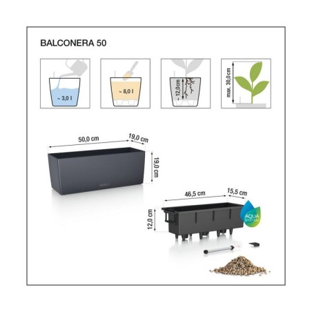 LECHUZA BALCONERA Color 50 | Ζαρντινιέρα Αυτοποτισμού