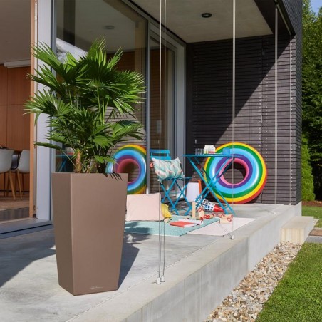 LECHUZA CUBICO Color 40 | Μεγάλη Ψηλή Γλάστρα Αυτοποτισμού