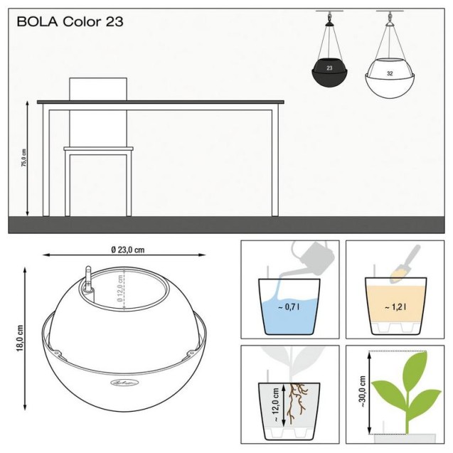 LECHUZA BOLA Color 23 | Γλάστρα Αυτοποτισμού