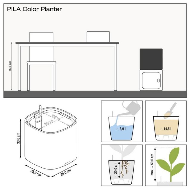 LECHUZA PILA Color 35 | Γλάστρα Αυτοποτισμού