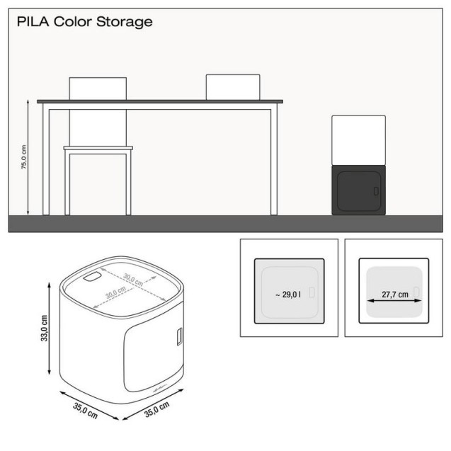 LECHUZA PILA Color 35 | Ντουλάπι Αποθήκευσης