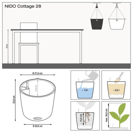 LECHUZA NIDO Cottage 28 | Κρεμαστή Γλάστρα Αυτοποτισμού