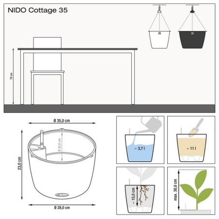LECHUZA NIDO Cottage 35 | Κρεμαστή Γλάστρα Αυτοποτισμού