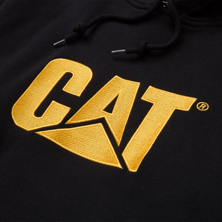 CAT Μπλούζα φούτερ με κουκούλα trademark μαύρη XL W10646-016