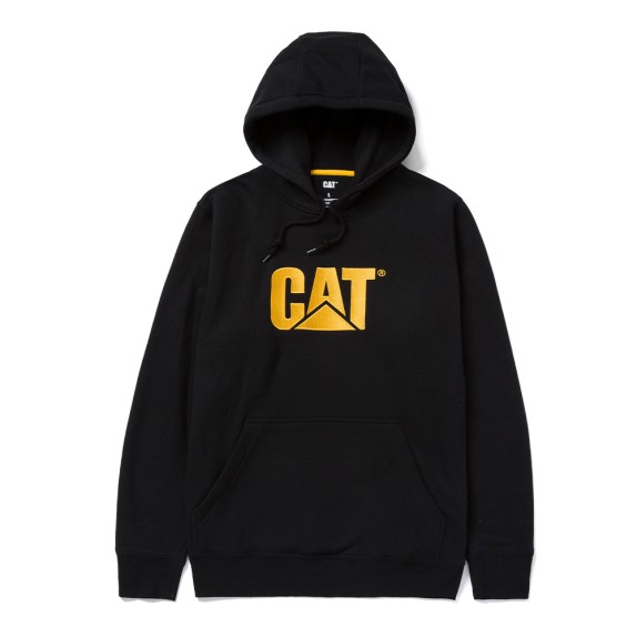 CAT Μπλούζα φούτερ με κουκούλα trademark μαύρη 2XL W10646-016