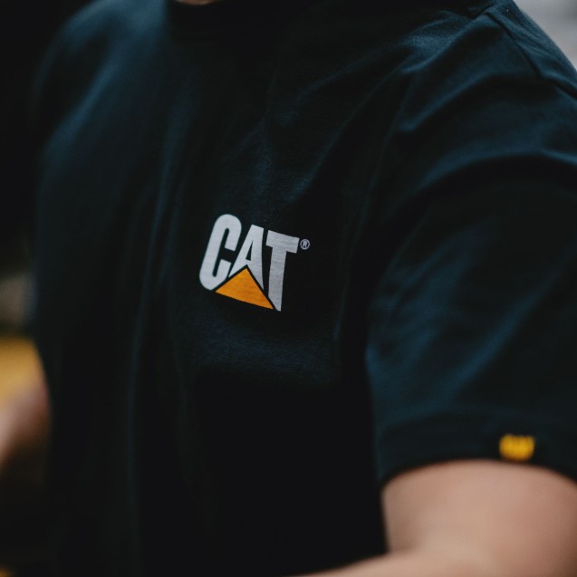 CAT Μπλουζάκι κοντομάνικο μαύρο trademark tee M W05324-016