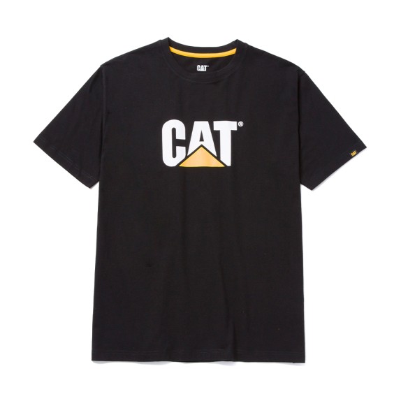 CAT Μπλουζάκι κοντομάνικο μαύρο tm logo M 1510305-016