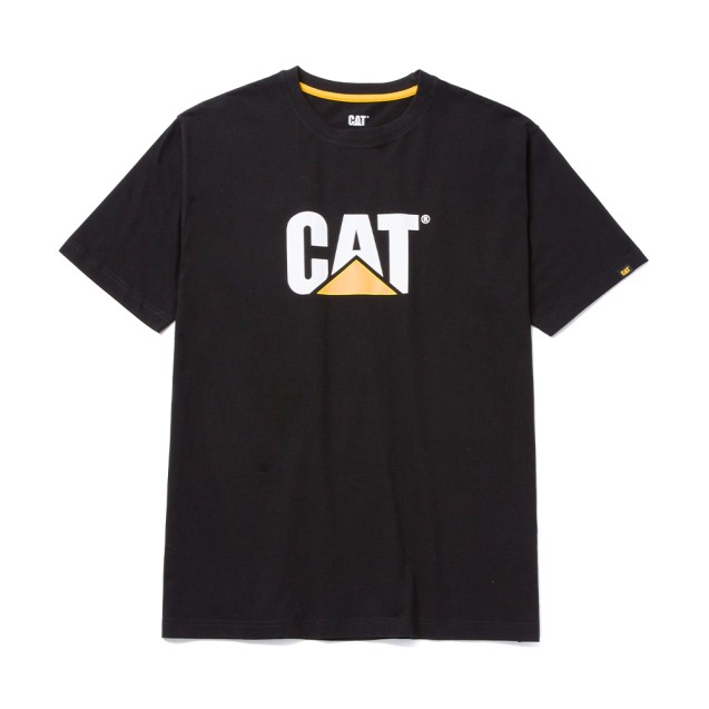 CAT Μπλουζάκι κοντομάνικο μαύρο tm logo L 1510305-016