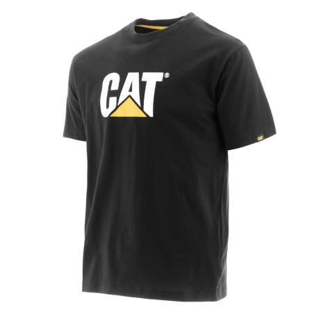 CAT Μπλουζάκι κοντομάνικο μαύρο tm logo 2XL 1510305-016
