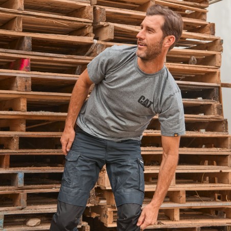 CAT Μπλουζάκι κοντομάνικο γκρι trademark tee 2XL W05324-004