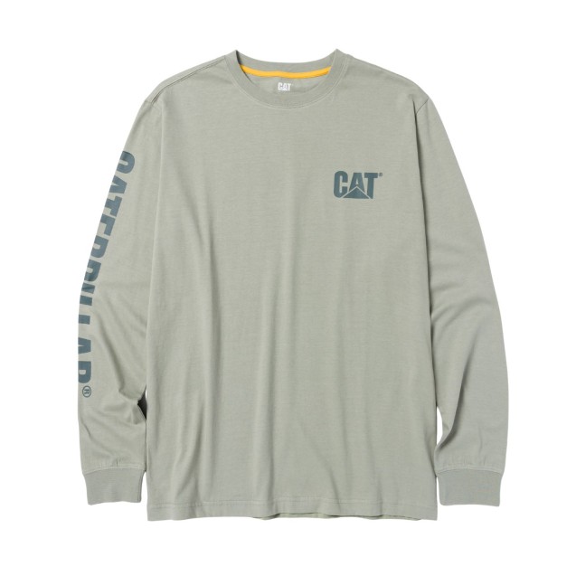 CAT Μπλουζάκι μακρυμάνικο trademark tee πράσινο XL 1510034-16-5808