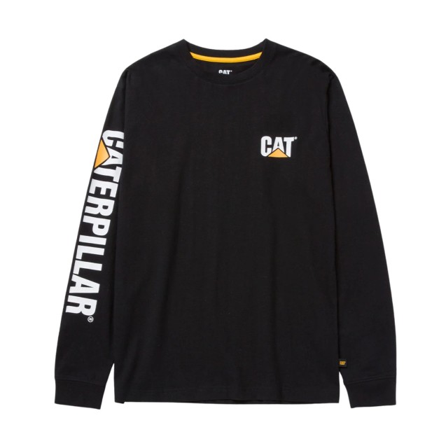 CAT Μπλουζάκι μακρυμάνικο trademark tee μαύρο L 1510034-016