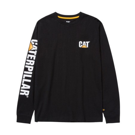 CAT Μπλουζάκι μακρυμάνικο trademark tee μαύρο L 1510034-016
