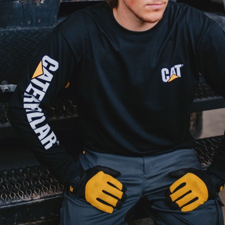 CAT Μπλουζάκι μακρυμάνικο trademark tee μαύρο L 1510034-016