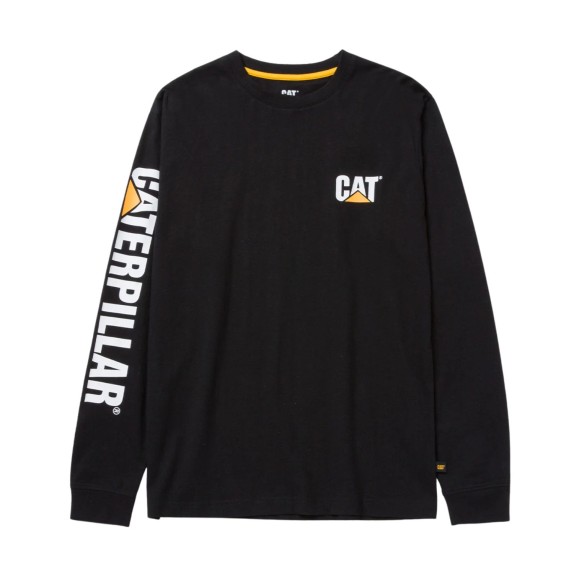 CAT Μπλουζάκι μακρυμάνικο trademark tee μαύρο XL 1510034-016