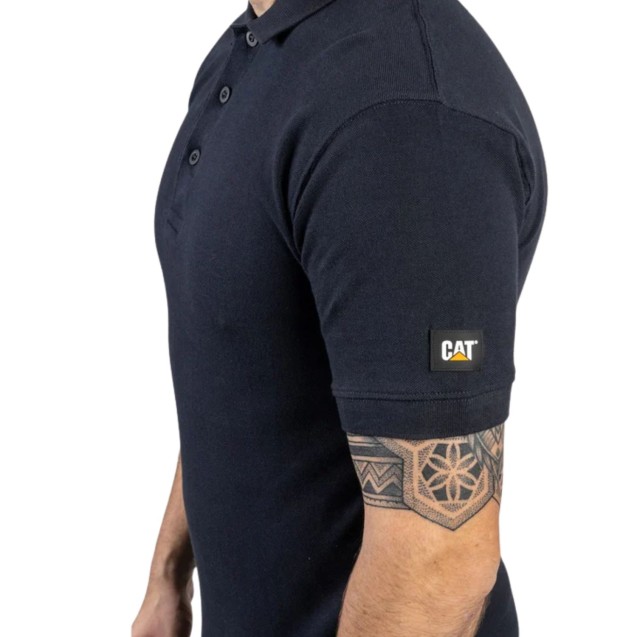 CAT Μπλούζα εργασίας Polo essential navy μπλε 2XL 1620023-10564