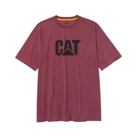 CAT Μπλουζάκι κοντομάνικο βυσσινί tm logo L 1510305-12610