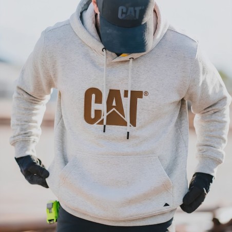 CAT Μπλούζα φούτερ με κουκούλα trademark κρεμ/μπεζ 2XL 1050048