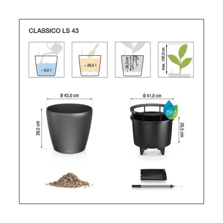LECHUZA PREMIUM CLASSICO LS 43 | Μεγάλη Γλάστρα Αυτοποτισμού