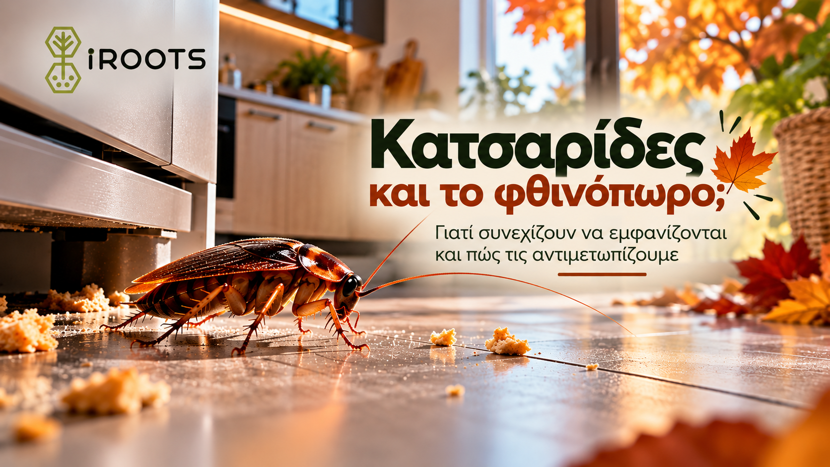 Κατσαρίδες το φθινόπωρο: Γιατί συνεχίζουν να εμφανίζονται και πώς τις αντιμετωπίζουμε