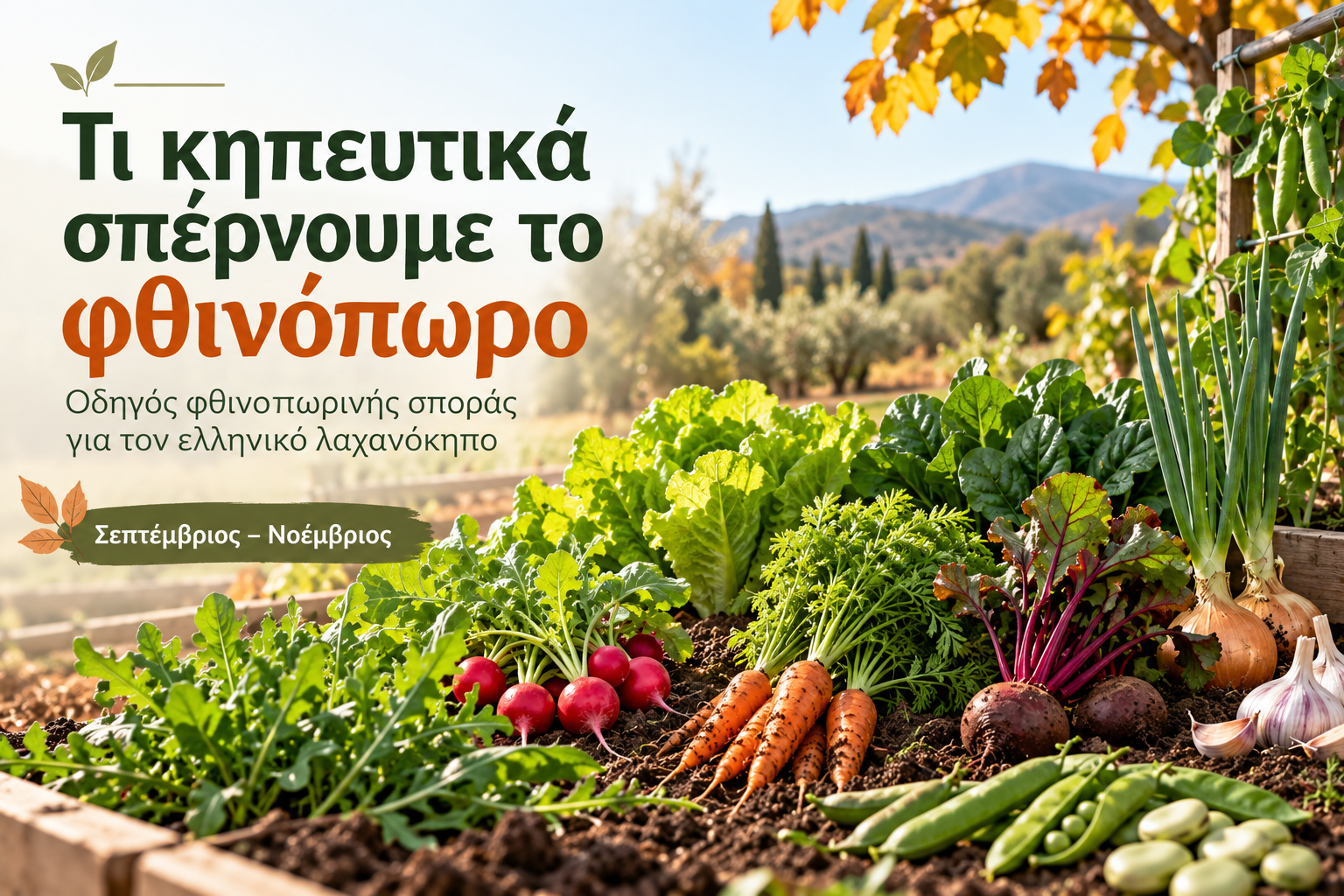 Τι κηπευτικά σπέρνουμε το φθινόπωρο στην Ελλάδα