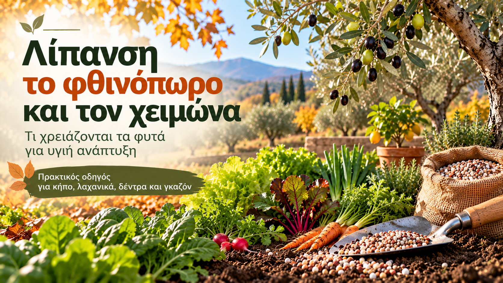 Λίπανση το φθινόπωρο και τον χειμώνα: Τι χρειάζονται τα φυτά